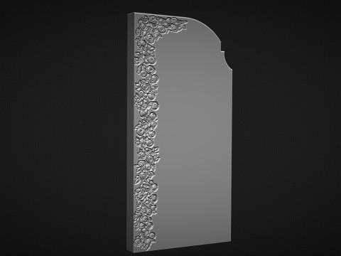 Romantic Tombstone with Roses 3D 打印模型