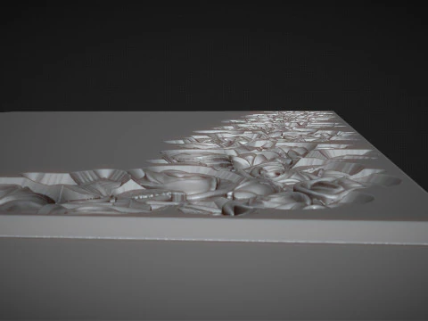 Romantic Tombstone with Roses 3D Print Model