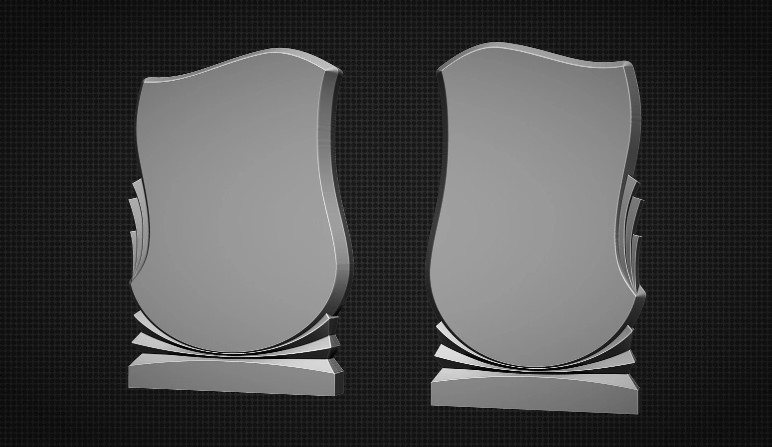 Memorial Tombstones 3D Print Model .c4d .max .obj .3ds .fbx .stl .blend