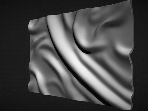 Wavy Flag 3D 3D Print Model