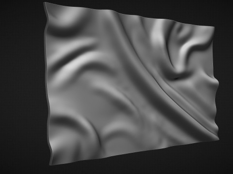 Wavy Flag 3D 3D प्रिंट मॉडल