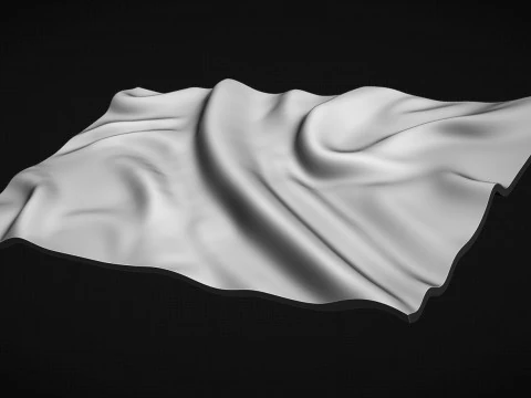 Wavy Flag 3D 3D Print Model