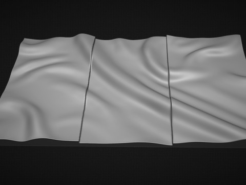 France Wavy Flag 3D 프린트 모델