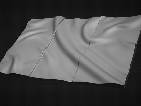 France Wavy Flag 3D 프린트 모델