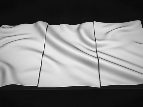 France Wavy Flag 3D 프린트 모델