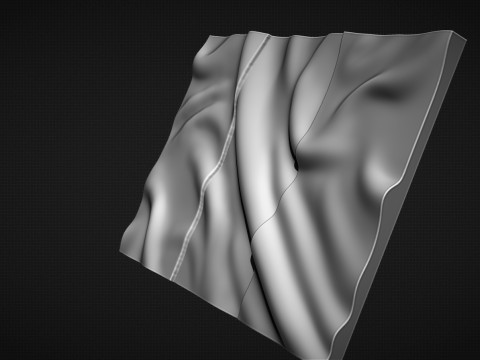 France Wavy Flag 3D 프린트 모델