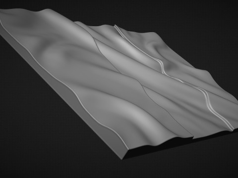 France Wavy Flag 3D 프린트 모델