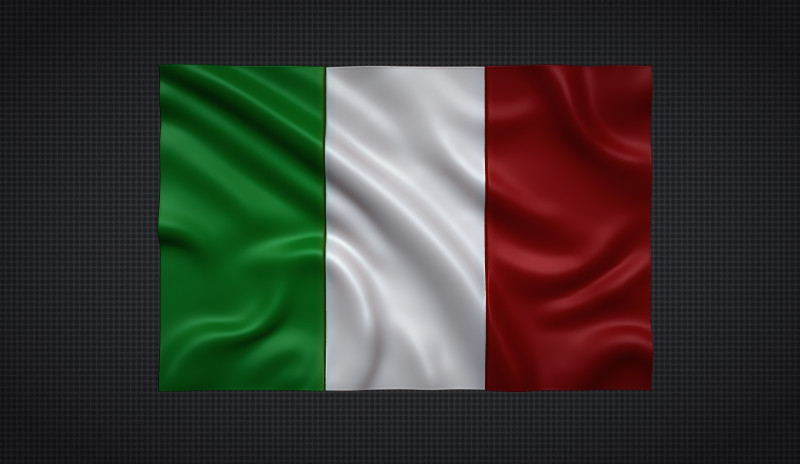 Italy Wavy Flag 3D 打印模型 .c4d .max .obj .3ds .fbx .stl .blend