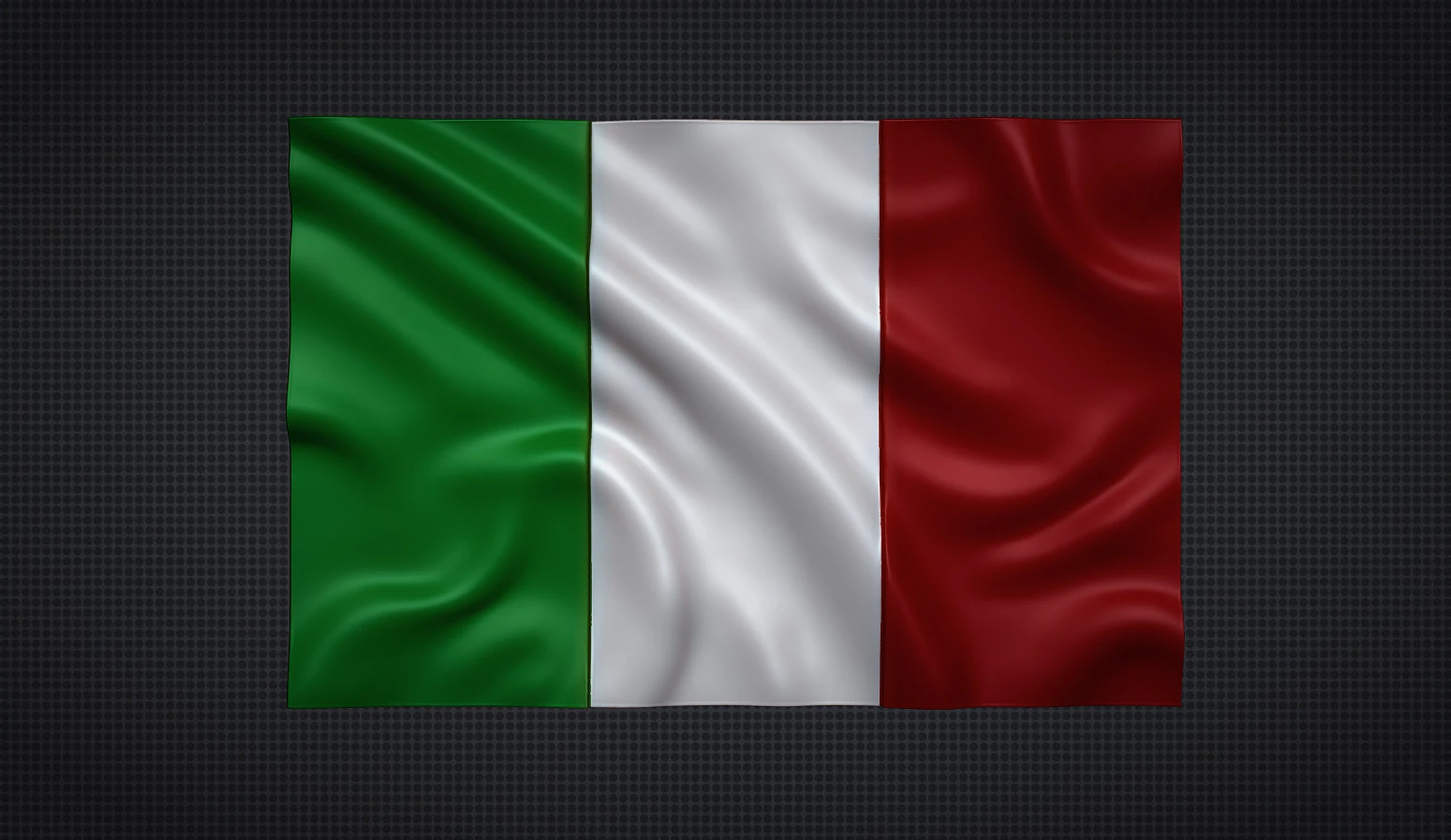 Italy Wavy Flag 3D Print Model .c4d .max .obj .3ds .fbx .stl .blend 