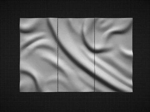 Italy Wavy Flag 3D Print Model
