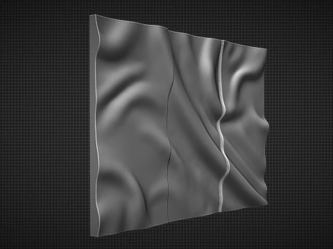 Italy Wavy Flag 3D Print Model