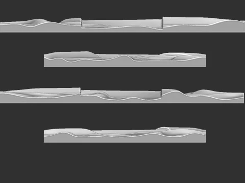 Italy Wavy Flag 3D Print Model