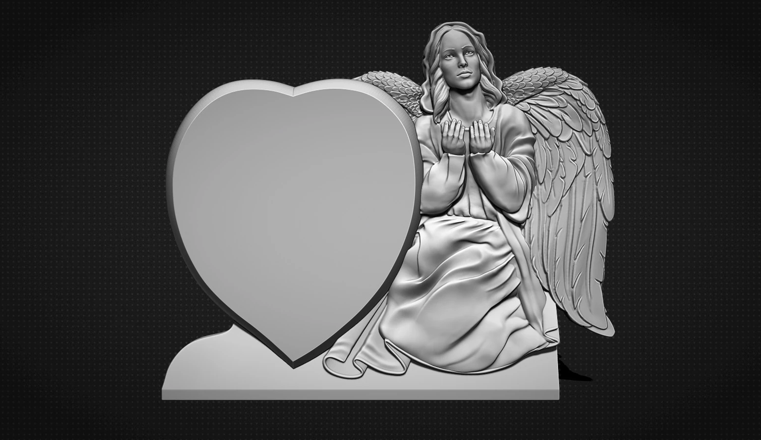 Angel Monuments 3D Print Model .c4d .max .obj .3ds .fbx .stl .blend 