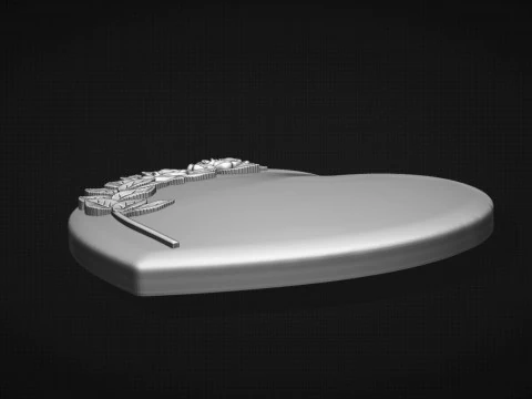 Heart and roses 3D Print Model