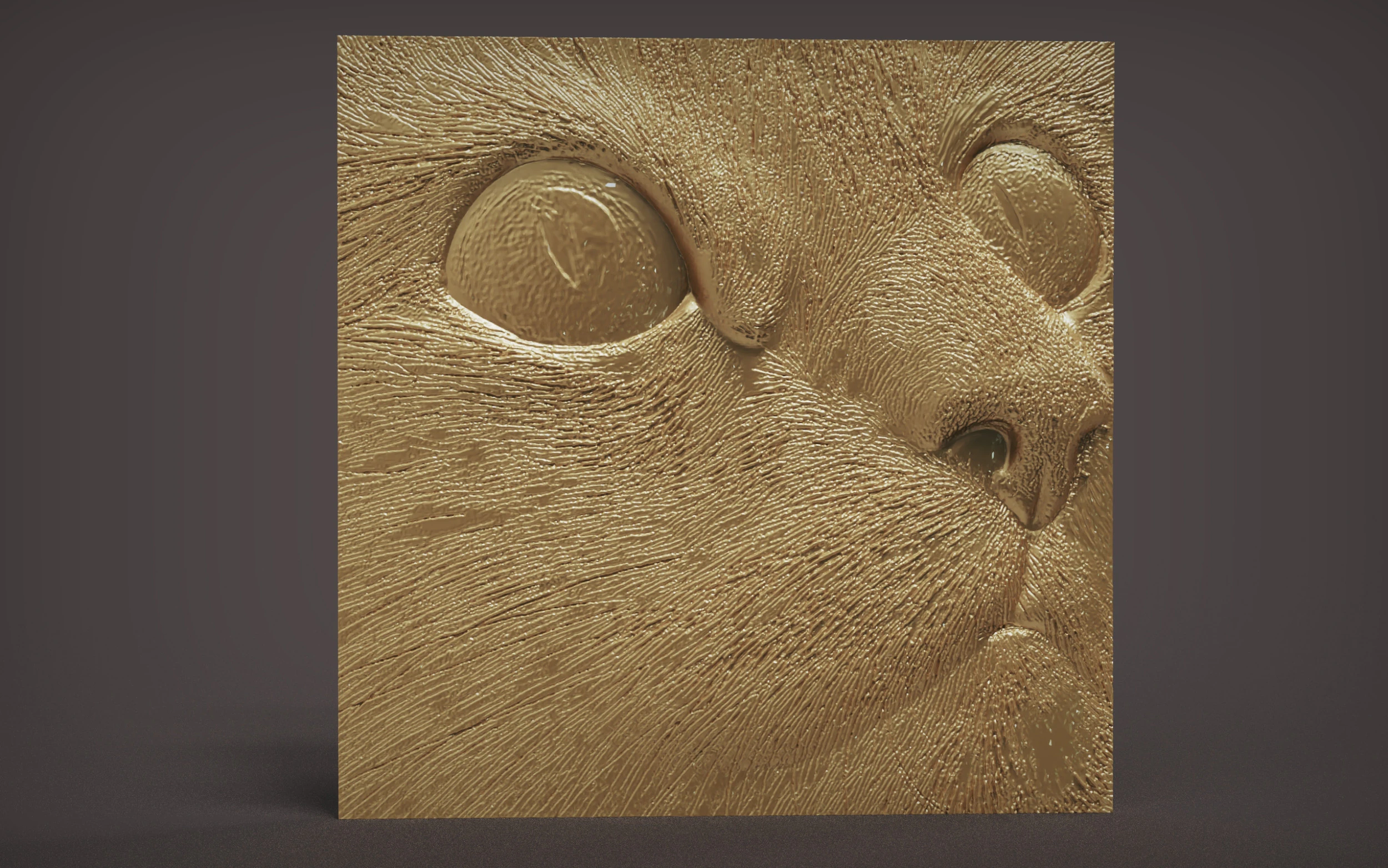 Cat head wall decor 3D Print Model .c4d .max .obj .3ds .fbx .stl .blend