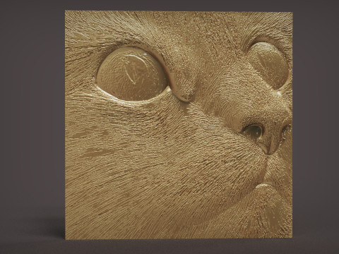 Cat head wall decor 3D Print Model