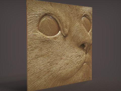 Cat head wall decor Modelo de impresión 3D