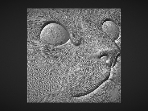 Cat head wall decor Modelo de impresión 3D