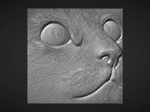 Cat head wall decor 3D Print Model