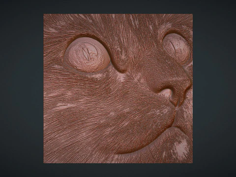 Cat head wall decor 3D Print Model
