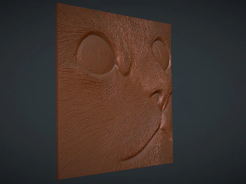 Cat head wall decor 3D Print Model