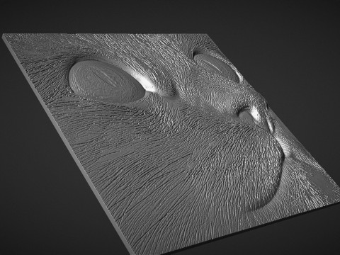 Cat head wall decor Modelo de impresión 3D