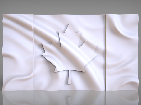 Canada Wavy Flag 3D 프린트 모델