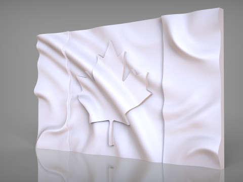 Canada Wavy Flag 3D Принт Модель
