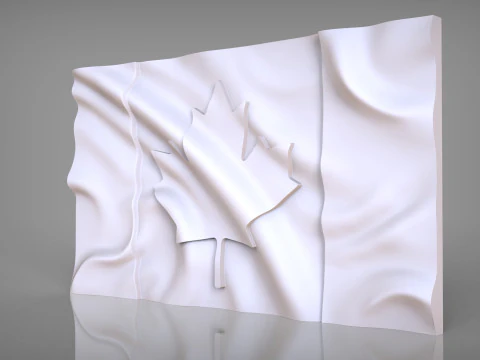 Canada Wavy Flag 3D Print Model