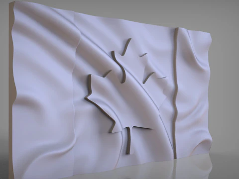 Canada Wavy Flag 3D Print Model