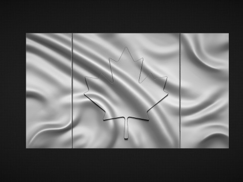 Canada Wavy Flag 3D Принт Модель