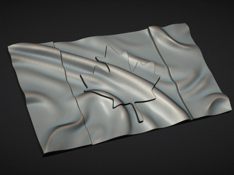 Canada Wavy Flag 3D Принт Модель