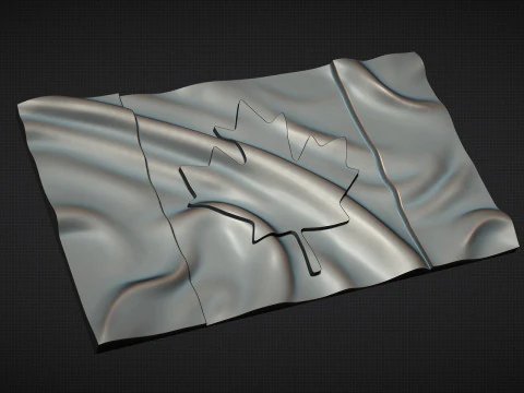 Canada Wavy Flag 3D Print Model