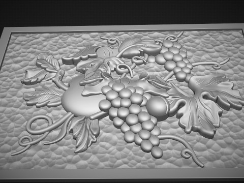 A beautiful grape bas-relief 3D Baskı Modeli
