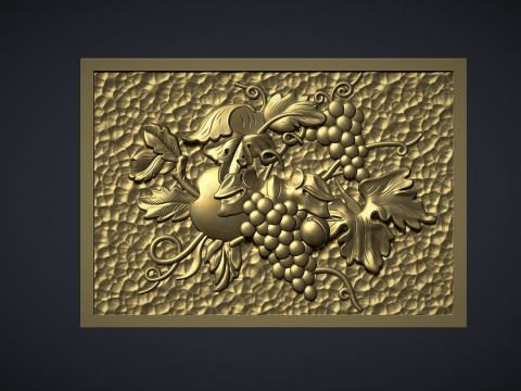 A beautiful grape bas-relief 3D Baskı Modeli