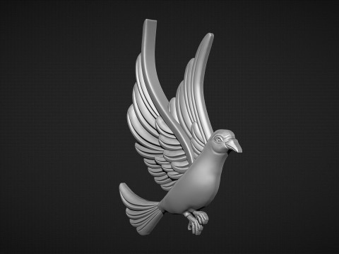 Dove bas-relief Modelo de impresión 3D