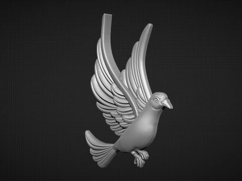 Bassorilievo di colomba Modello di stampa 3D