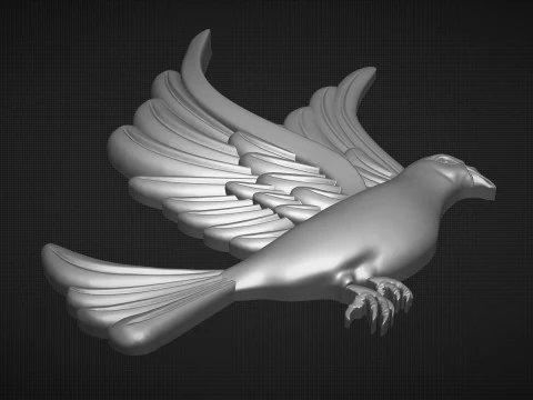 Bassorilievo di colomba Modello di stampa 3D