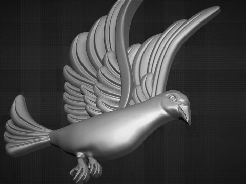 Bassorilievo di colomba Modello di stampa 3D