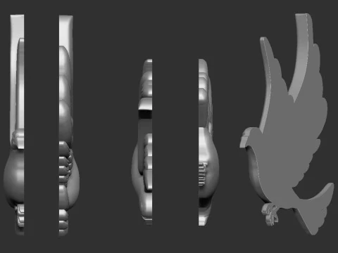 Bassorilievo di colomba Modello di stampa 3D