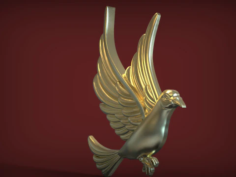 Bassorilievo di colomba Modello di stampa 3D