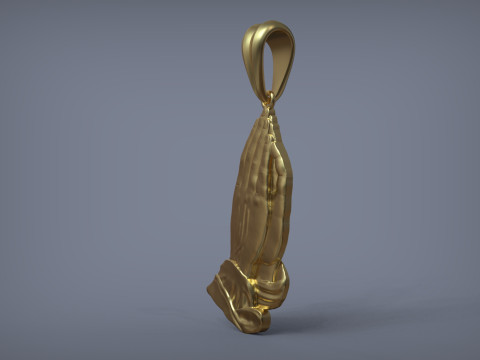Praying Hands Pendant Model Cetak 3D