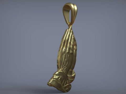 Praying Hands Pendant Model Cetak 3D