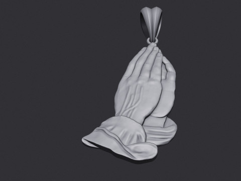 Praying Hands Pendant Model Cetak 3D