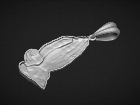 Praying Hands Pendant Model Cetak 3D
