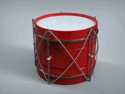 Single Drum 3D 3D Model