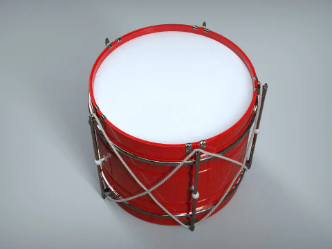 Singolo tamburo 3D Modello 3D