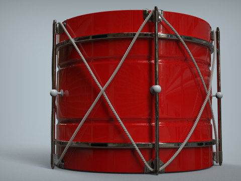 Single Drum 3D 3Dモデル