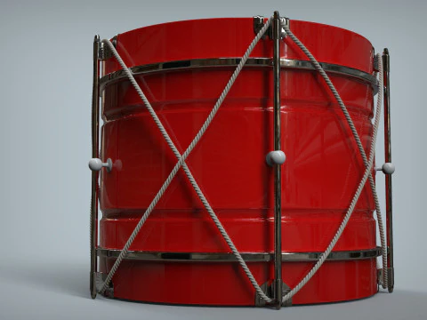 Singolo tamburo 3D Modello 3D