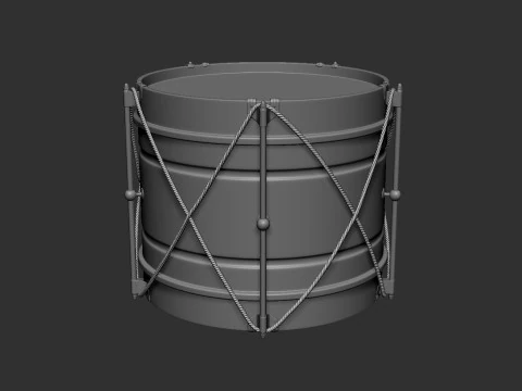 Singolo tamburo 3D Modello 3D